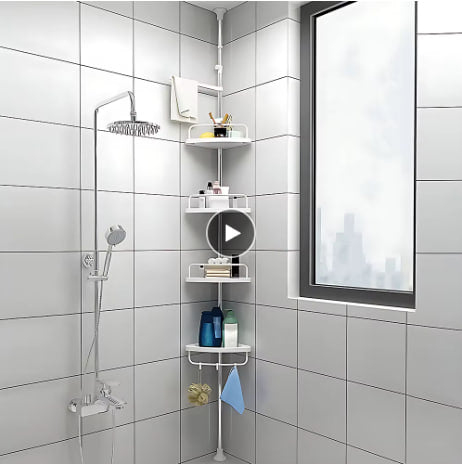 Ksiazkastore Adjustable Telescopic Shelves for Bathtub and Shower - Drill-Free Corner Organizer for Tub, Kitchen, Sink (105-310 cm)